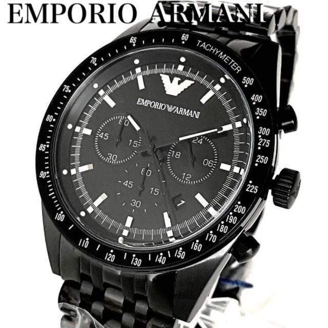 エンポリオ アルマーニ メンズ腕時計 クロノグラフ ブラック 海外メンズ腕時計_select