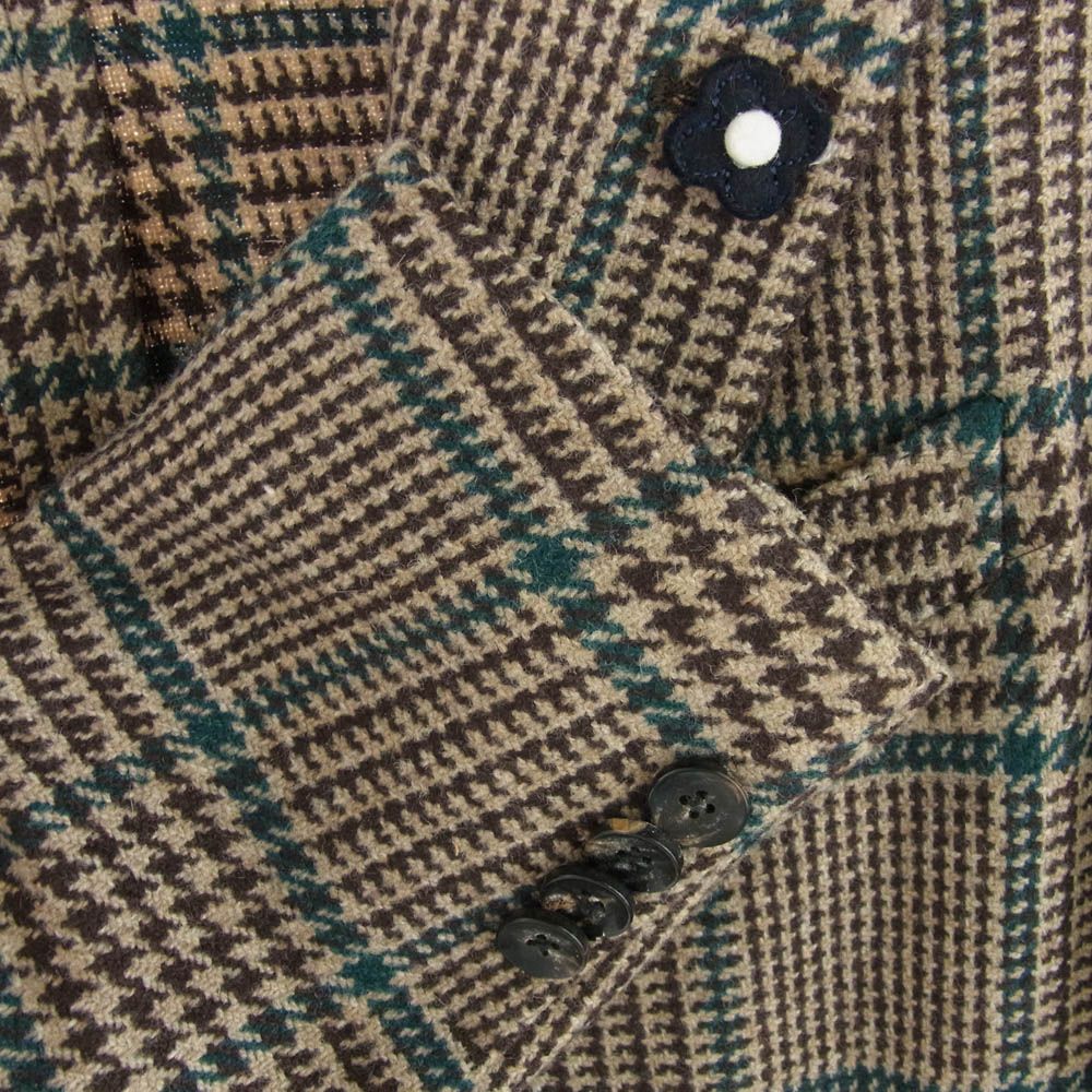 LARDINI ラルディーニ イタリア製 ブートニエール付き チェック