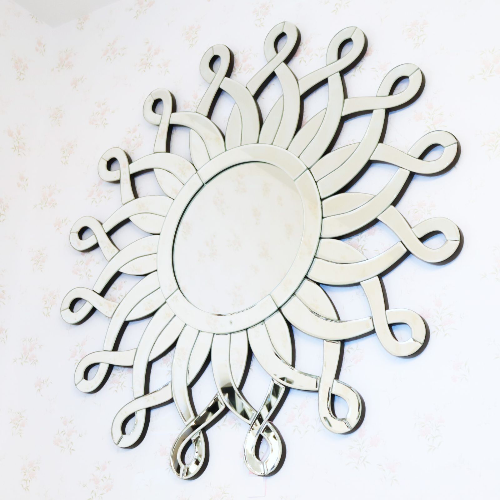 ミラー家具 壁掛けミラー 太陽 ヒマワリ 鏡 グラムスタイル-