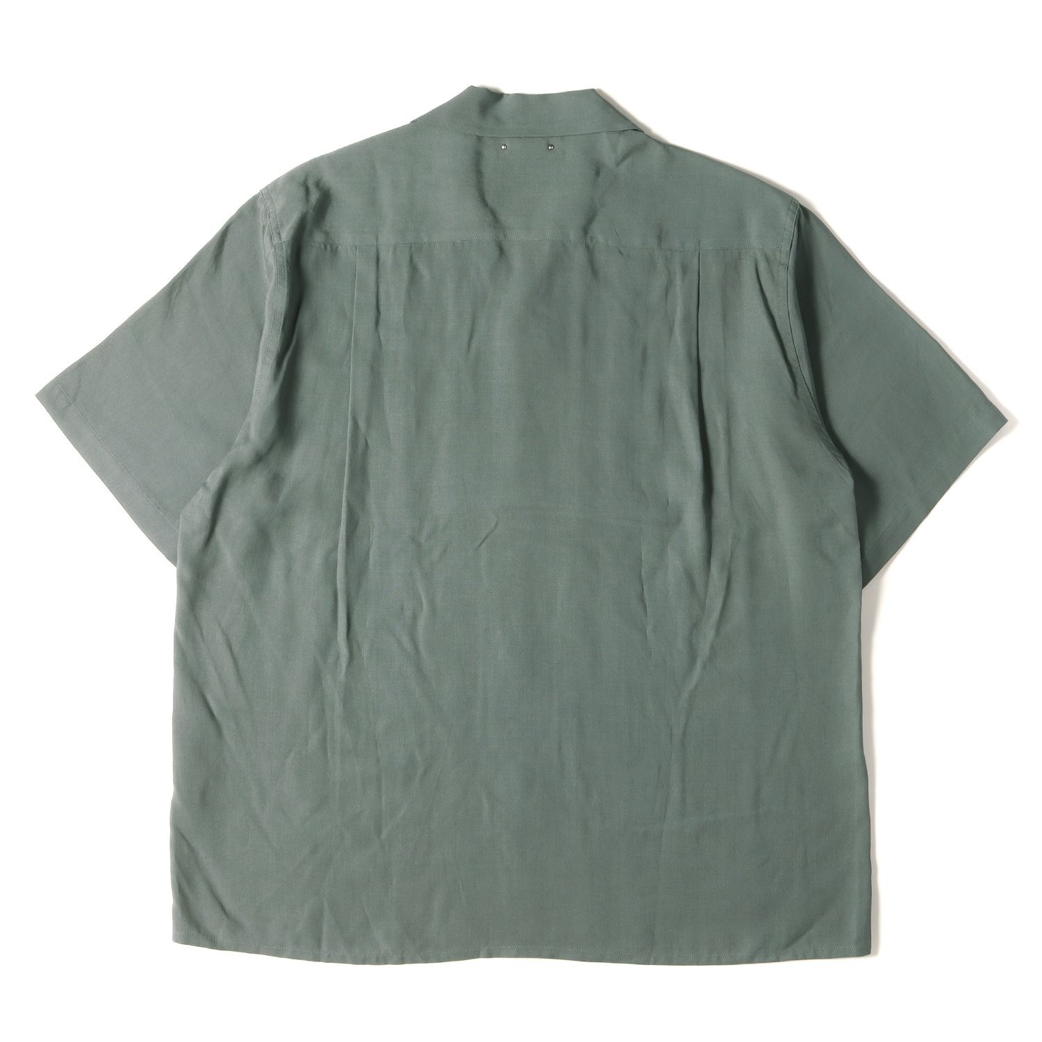 WACKO MARIA ワコマリア シャツ サイズ:M 23SS MINEDENIM マインデニム オープンカラー 半袖 シャツ 50s Shirt  グレー ブラック トップス カジュアルシャツ コラボ ブランド - メルカリ