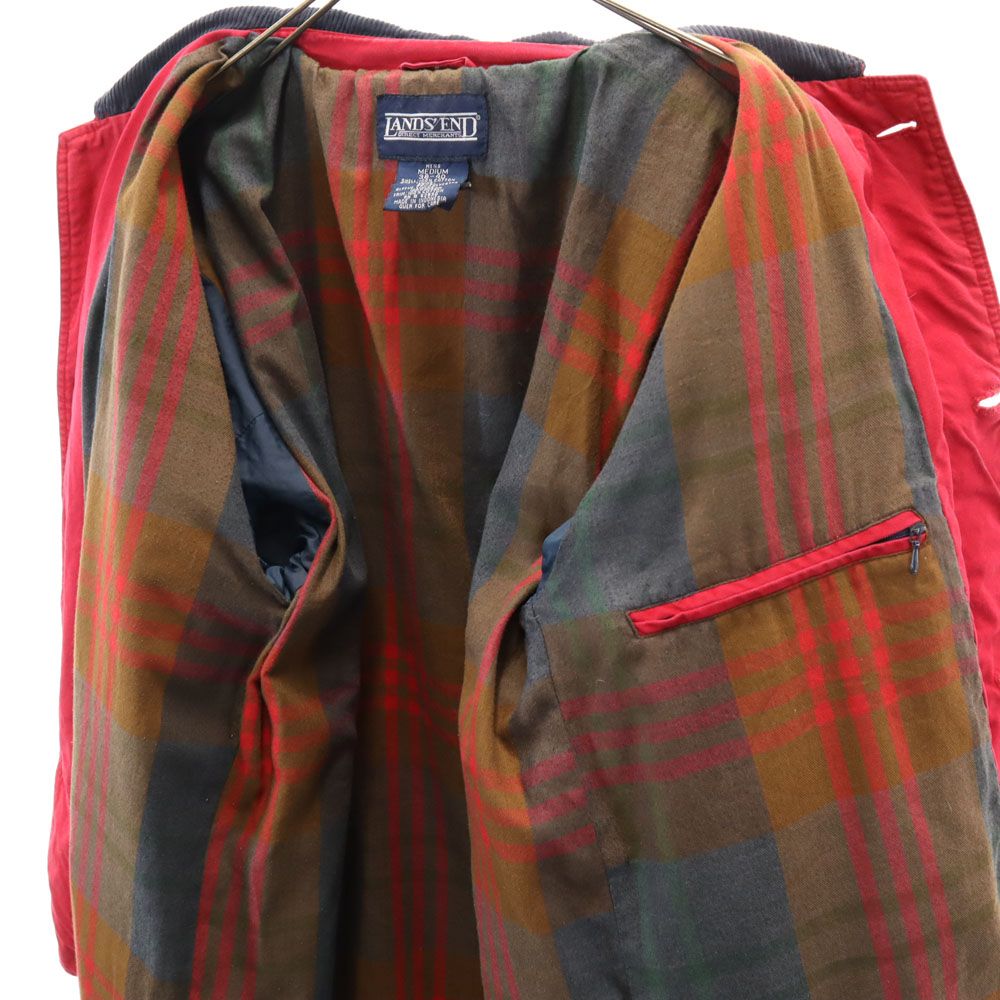 90S LANDS END ハンティングジャケット ランズエンド 赤 90年代 90s LANS' END ランズエンド ダック地 ハンティング