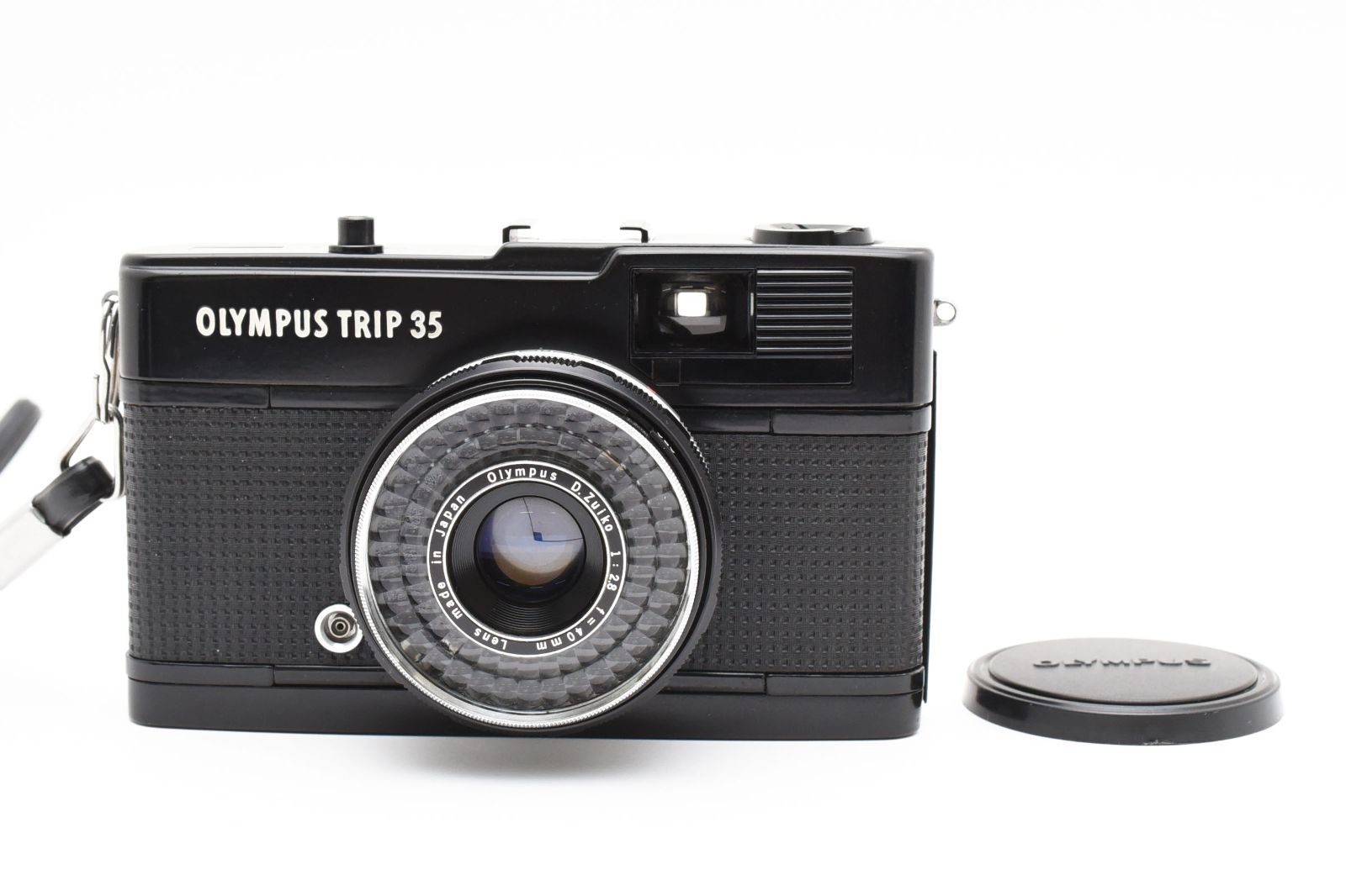 オリンパス トリップ35 黒 OLYMPUS TRIP35 動作品 レンズキャップ ストラップ付き 2367213