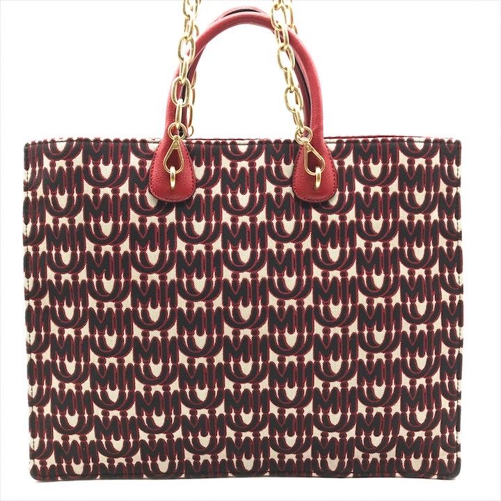 美品 MiuMiu ミュウミュウ 2WAY 肩掛け チェーン トート ワン