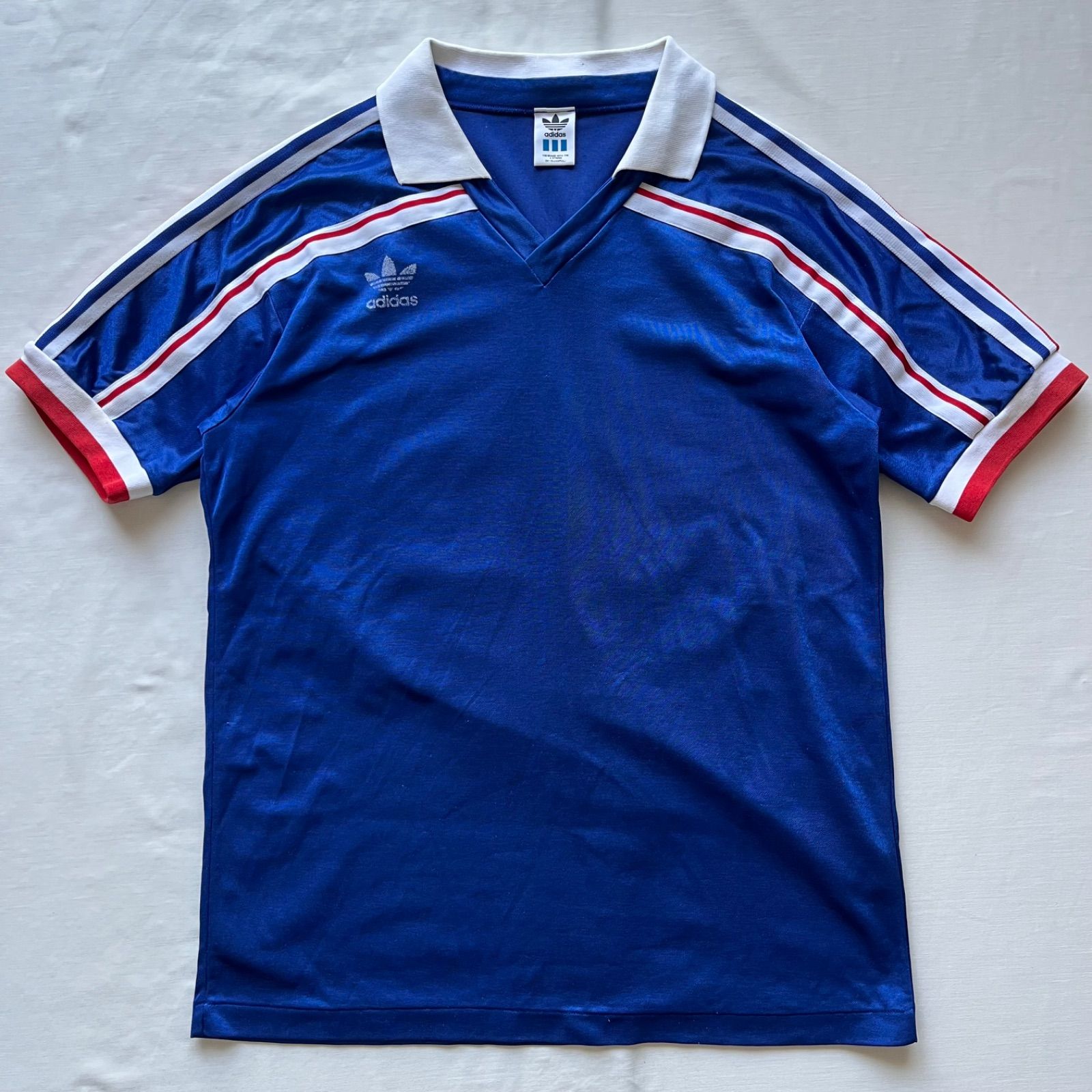 adidas フランス代表　ラガーシャツ　80s adidas フランス代表ラガーシャツ80s
