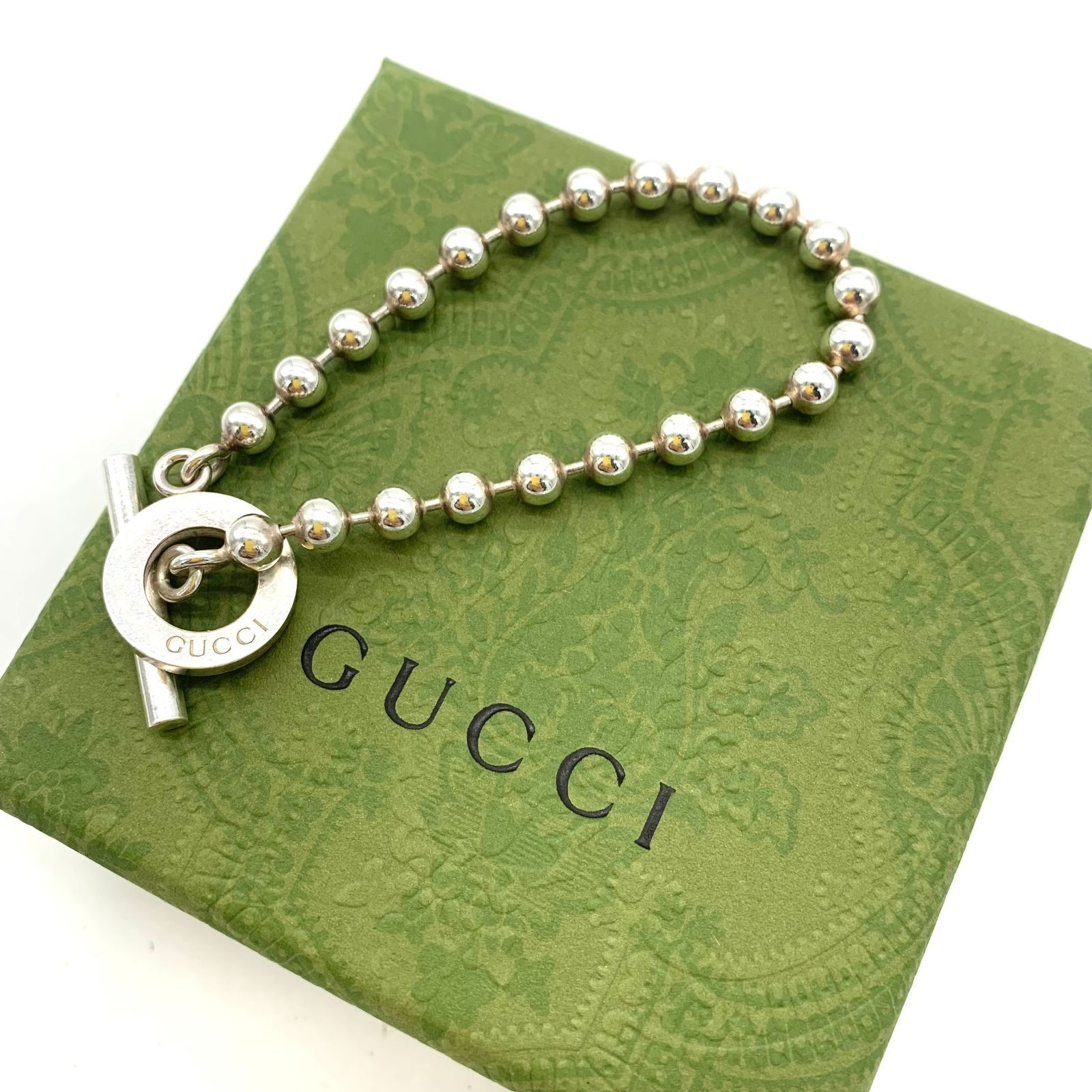 高速配送 ▽GUCCI グッチ ボールチェーン ラリアット ブレスレット