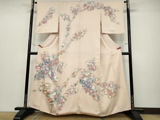 平和屋着物●訪問着　友禅　草花文　正絹　逸品　CAAZ2571ut 平和屋着物○訪問着 友禅 草花文 正絹 逸品 CAAZ2571ut - メルカリ