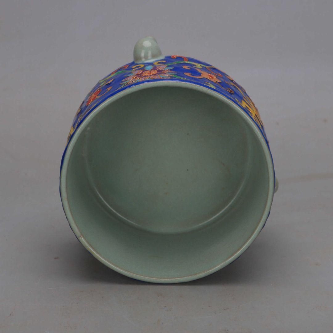 汝窯絞糸琺瑯彩寿字纏枝蓮三足玄紋香炉 景徳鎮 装飾品 現代工芸品 美術品 置物 汝窯絞糸琺瑯彩寿字纏枝蓮三足玄紋香炉 景徳鎮 装飾品 現代工芸
