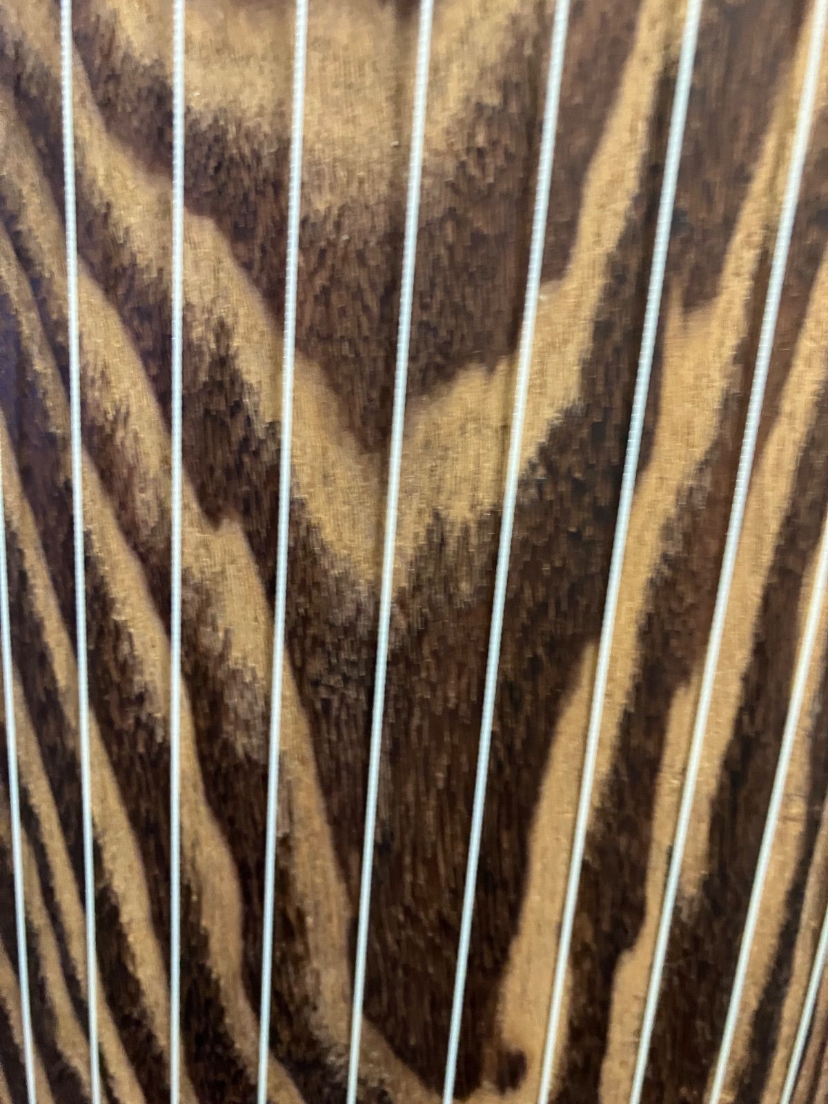 演奏会用お琴 くり甲綾杉彫り玉淵葉 譜面台 琴柱等一式付き