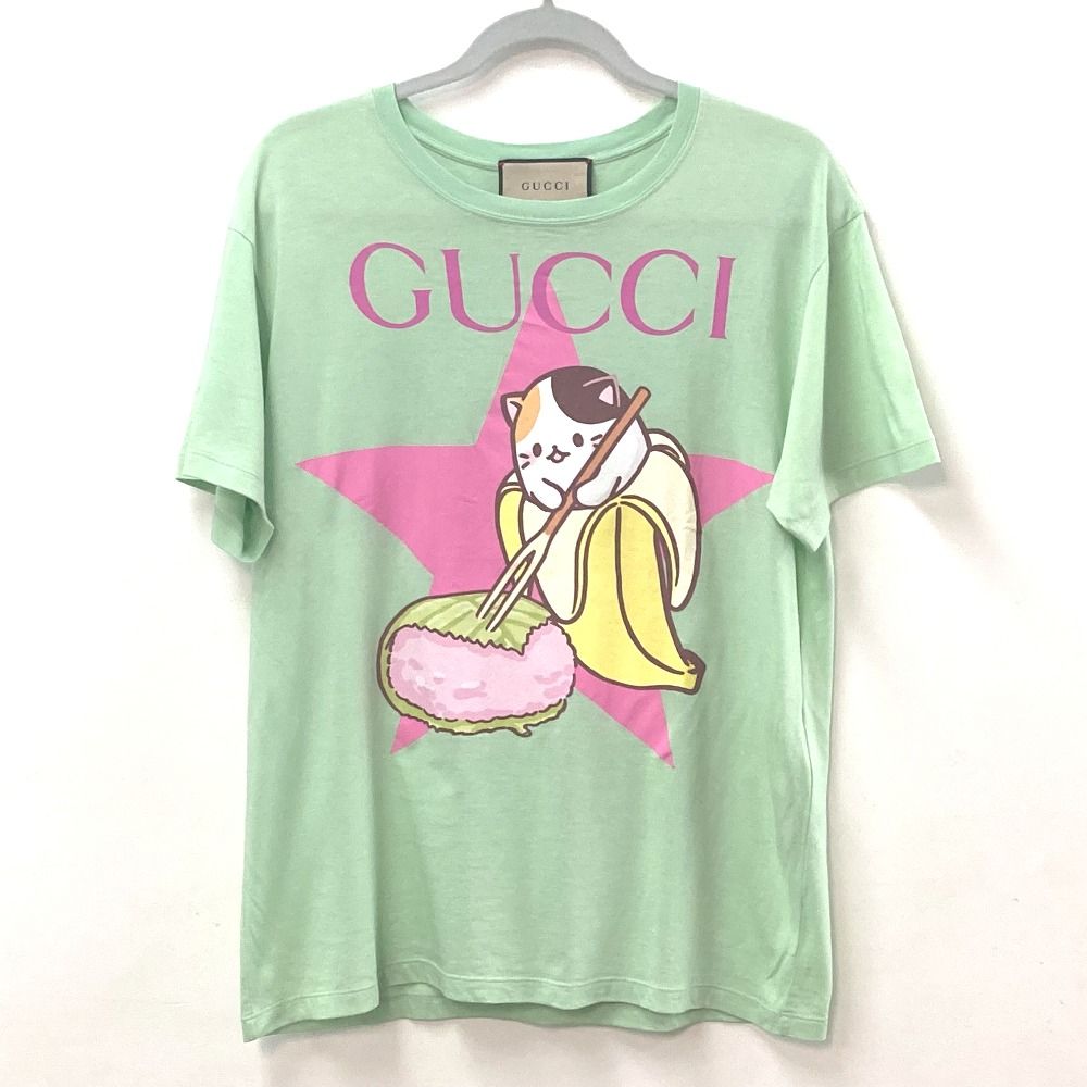 グッチ 615044 ばなにゃ アパレル トップス 半袖Tシャツ グリーン 