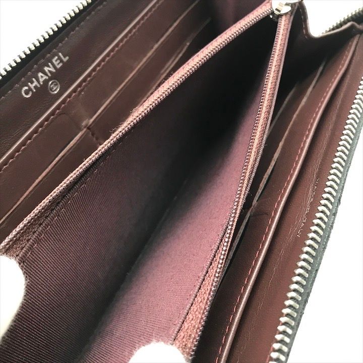 良品 CHANEL シャネル ココマーク マトラッセ ラウンドファスナー 長財布 ウォレット ラムスキン ブラック 25番台 k1130 良品 CHANEL シャネル ココマーク マトラッセ ラウンドファスナー 長