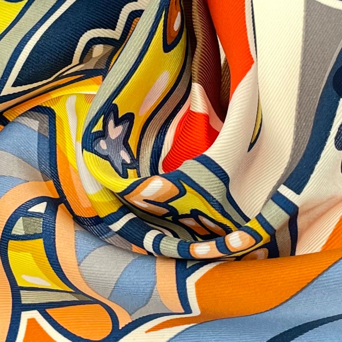 良好 HERMES エルメス カレ70 キャンディーリブリス スカーフ マルチ