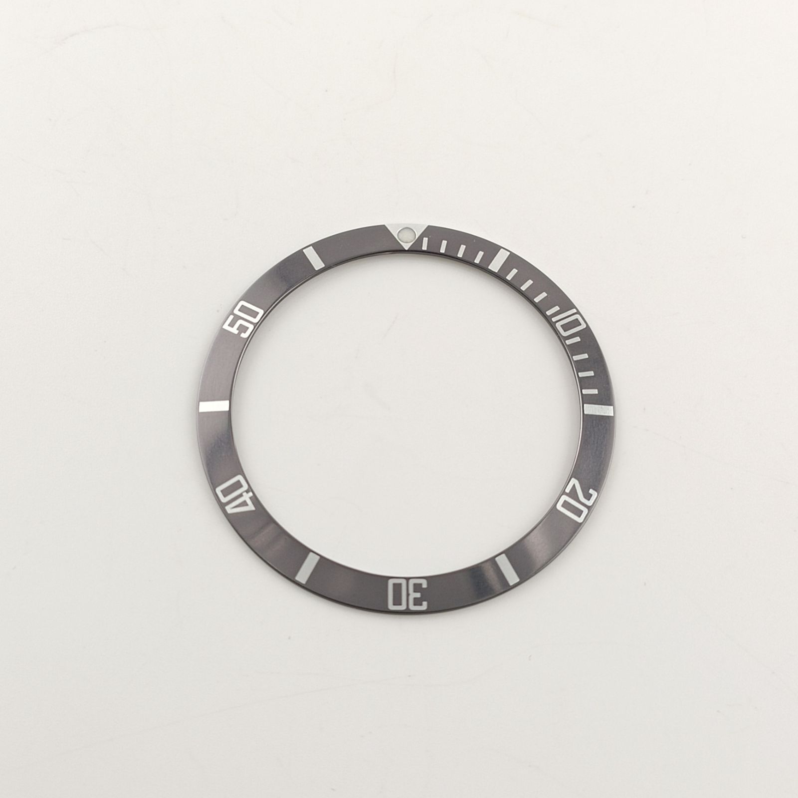 腕時計 修理用 社外品 ベゼルインサート 黒退色 グレー アクリル