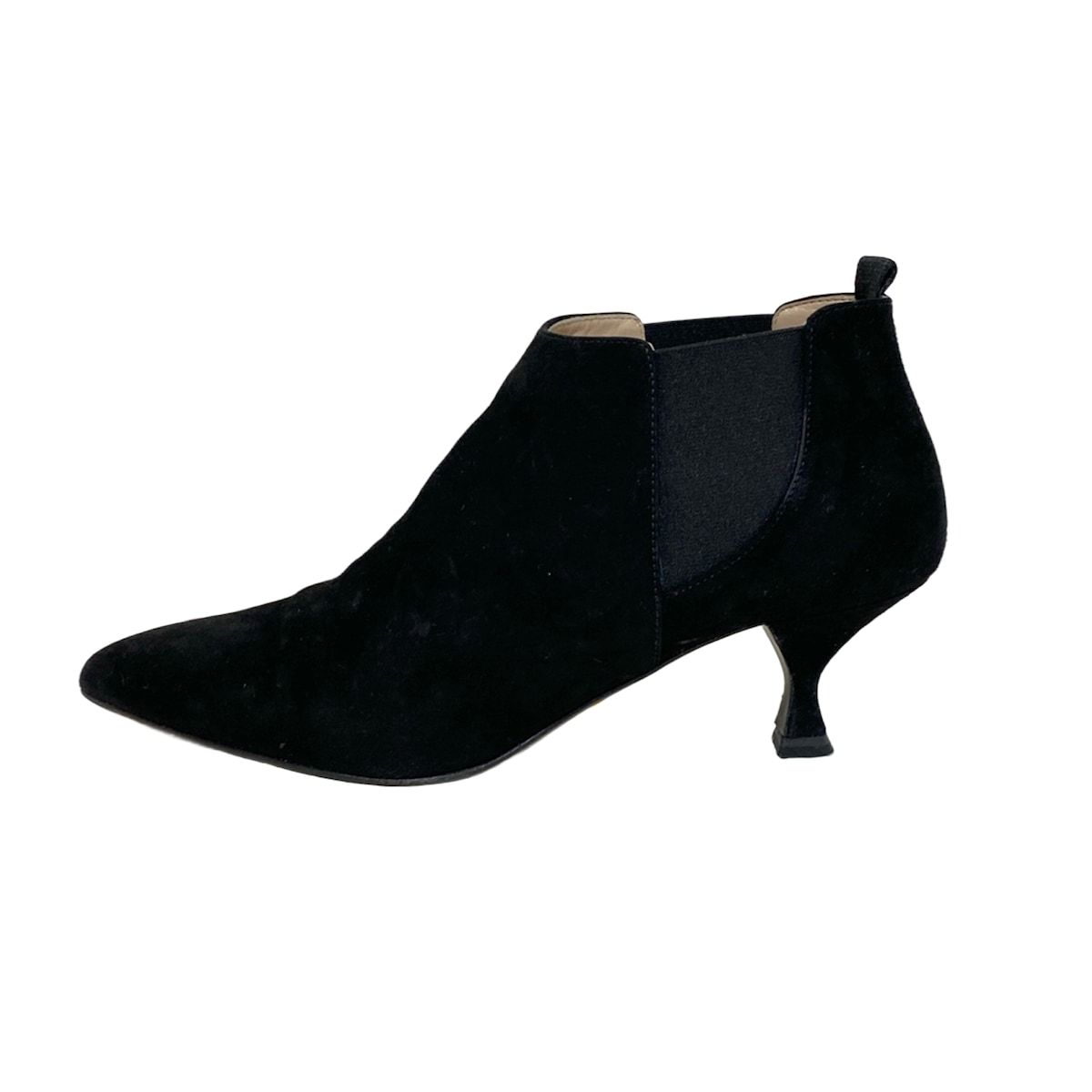 PRADA プラダ ブーティ 36 1 2 レディース - 黒 サイドゴア