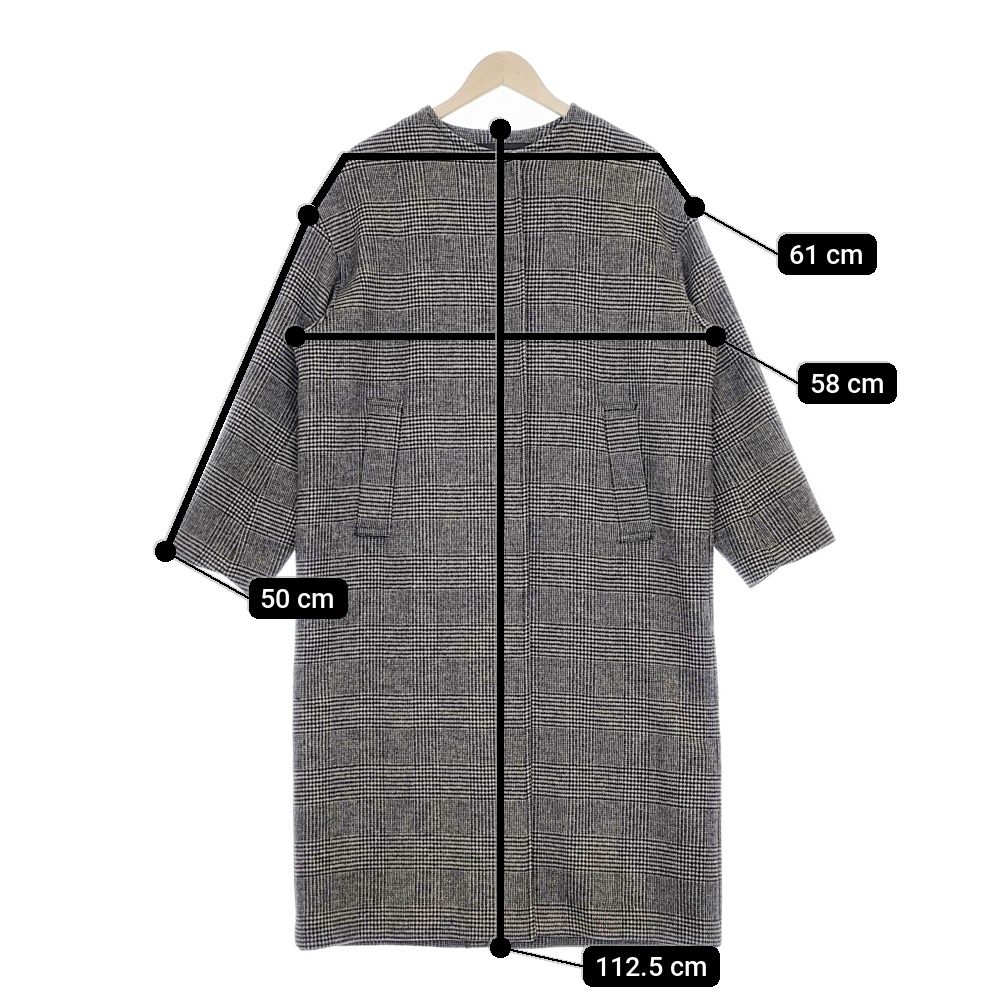 JOURNAL STANDARD スーパー140ビーバーノーカラーコート 定価39600円 サイズ36 コート グレー レディース ジャーナルスタンダード【中古】5-0111A◎ JOURNAL STANDARD スーパー140ビーバーノーカラーコート 定価39600円