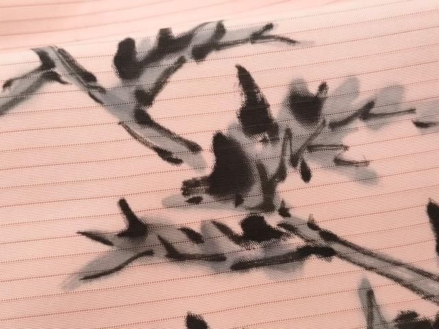 平和屋着物＊夏物 塩瀬 九寸名古屋帯 作家物 手描き 草花文 正絹