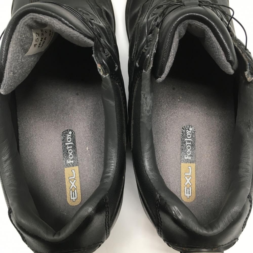 【美品】フットジョイ ゴルフシューズ 黒×ゴールド 45218J BOA スパイクレス  メンズ 25.5 ゴルフウェア FootJoy