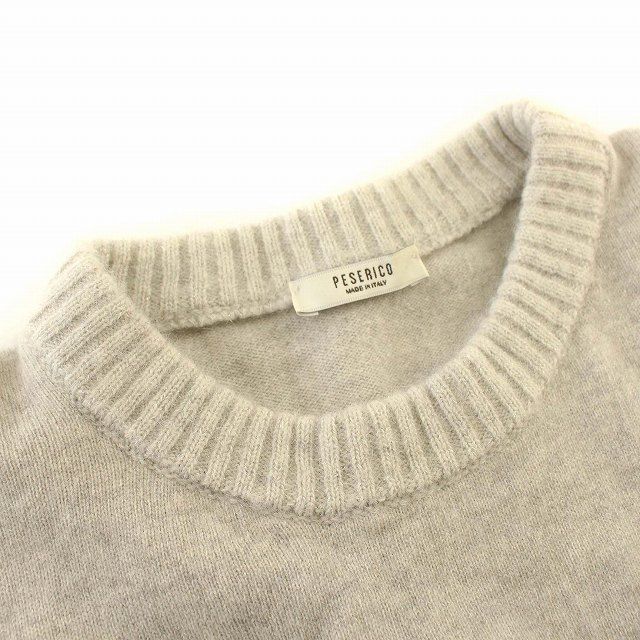ペセリコ PESERICO ニット カシミヤ シルク混 リブラメ セーター 長袖 