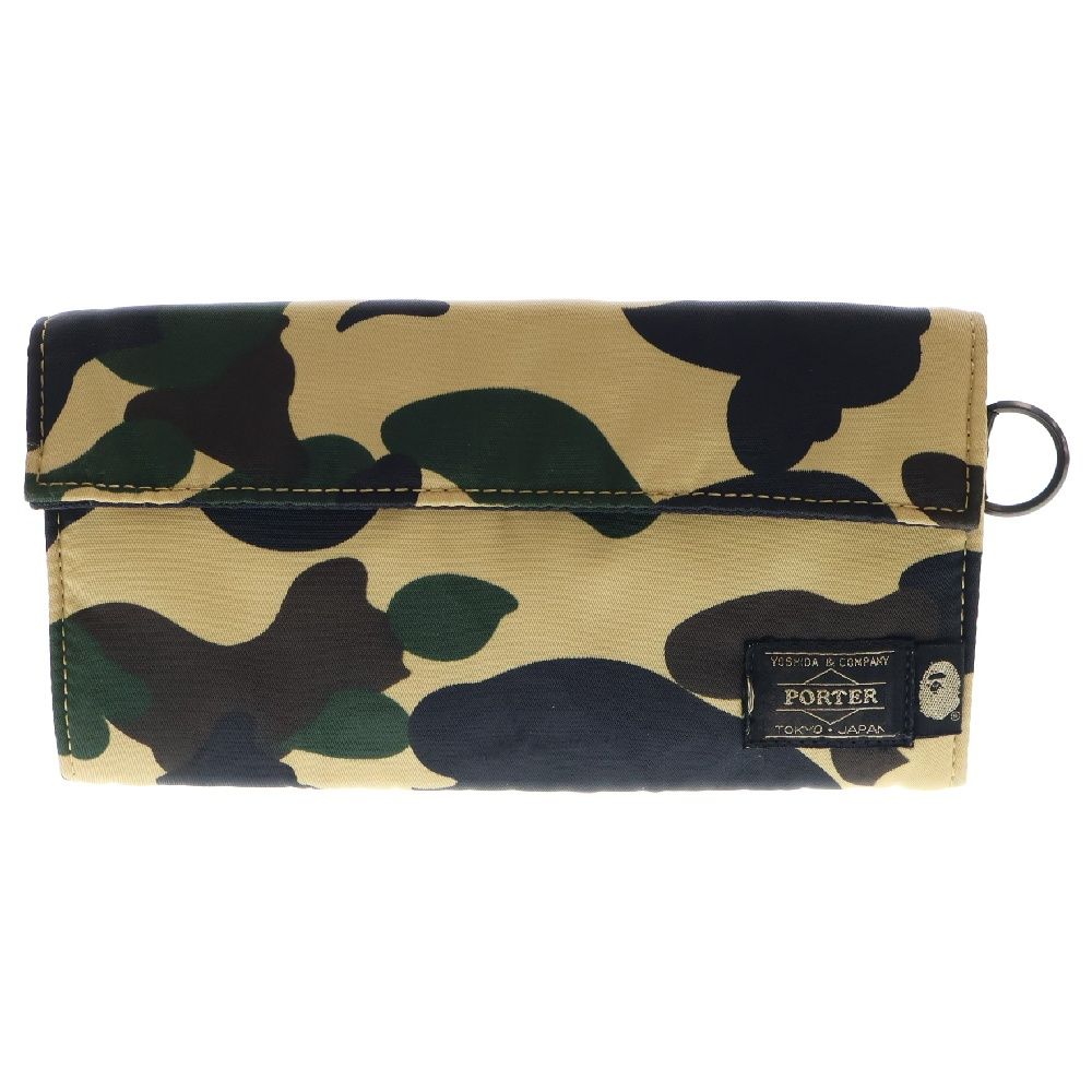 ほぼ未使用‼️PORTER × A BATHING APE 長財布 CAMO A BATHING APE (アベイシングエイプ) ×PORTER CAMO LONG WALLET