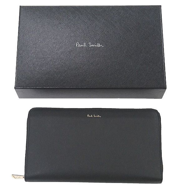 ポールスミス Paul Smith 財布 長財布 ラウンドジップ財布 本皮革