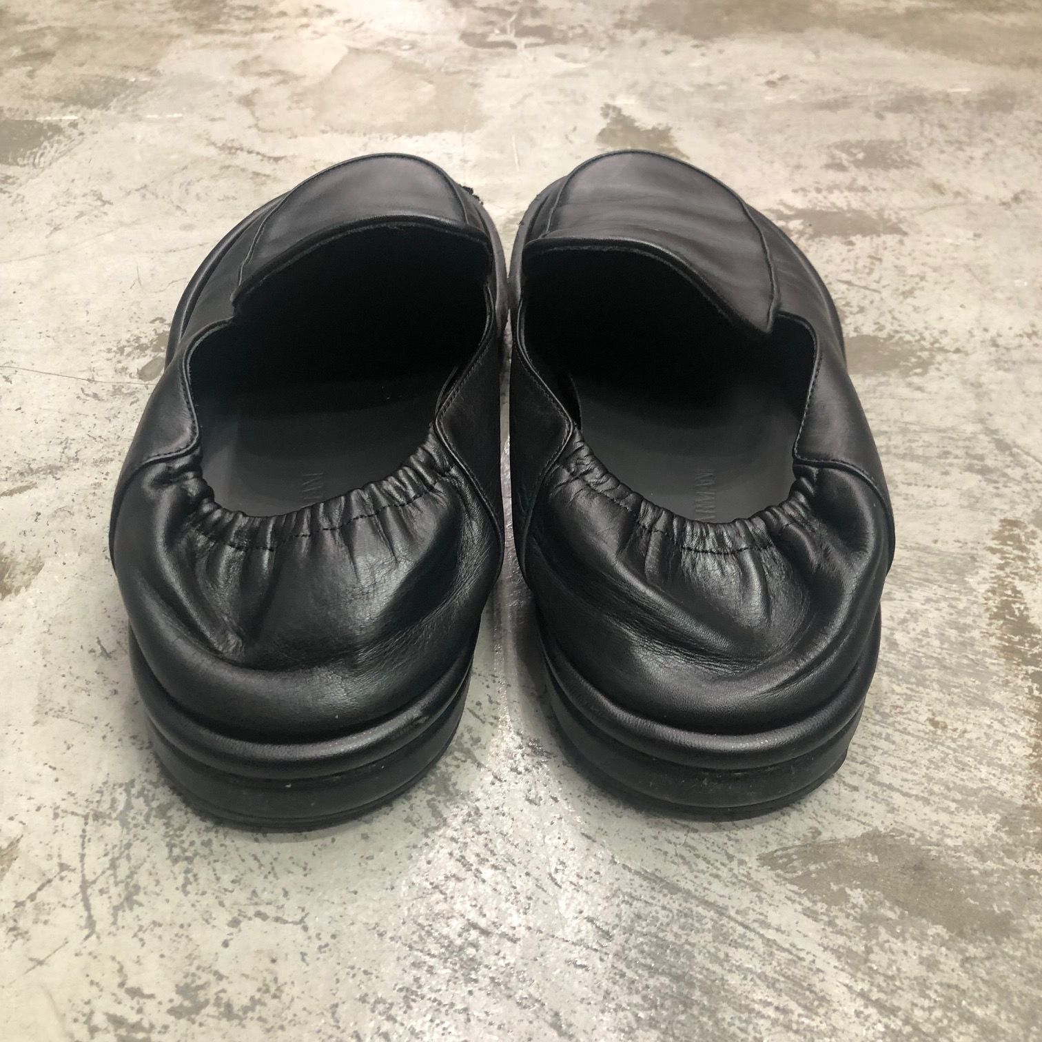 EMPORIO ARMANI レザー ローファー スリッポン サンダル X4J109 