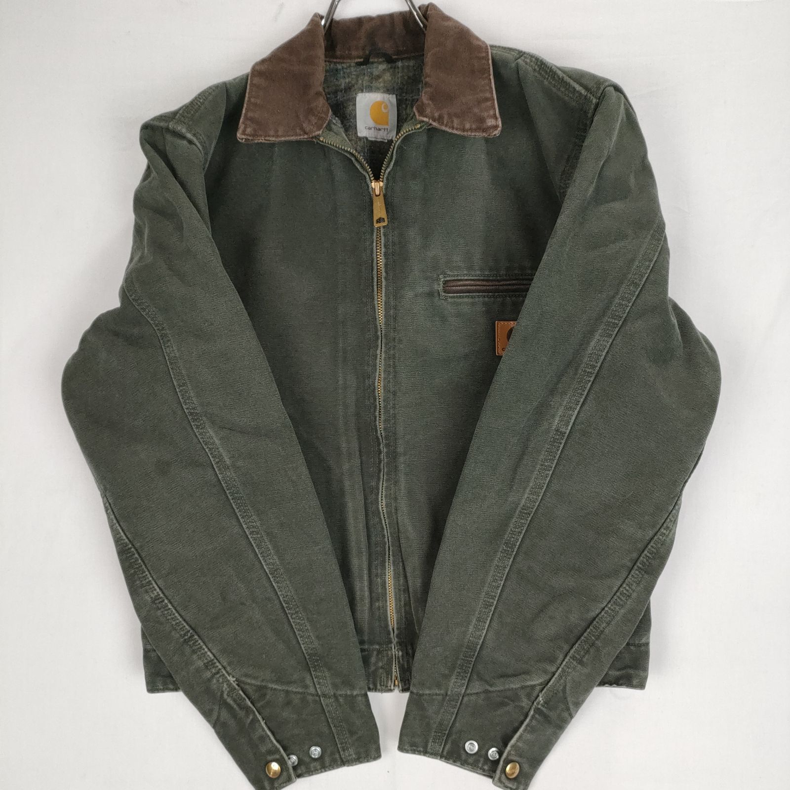 Carhartt デトロイトジャケット　J97 モズグリーン　USA 90s USA製 Carhartt デトロイトジャケット JB104 グリーン