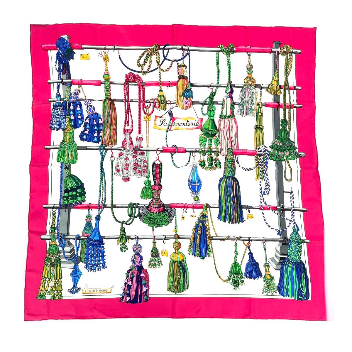 HERMES エルメス スカーフ カレ90/Passementerie/飾り紐/タッセル