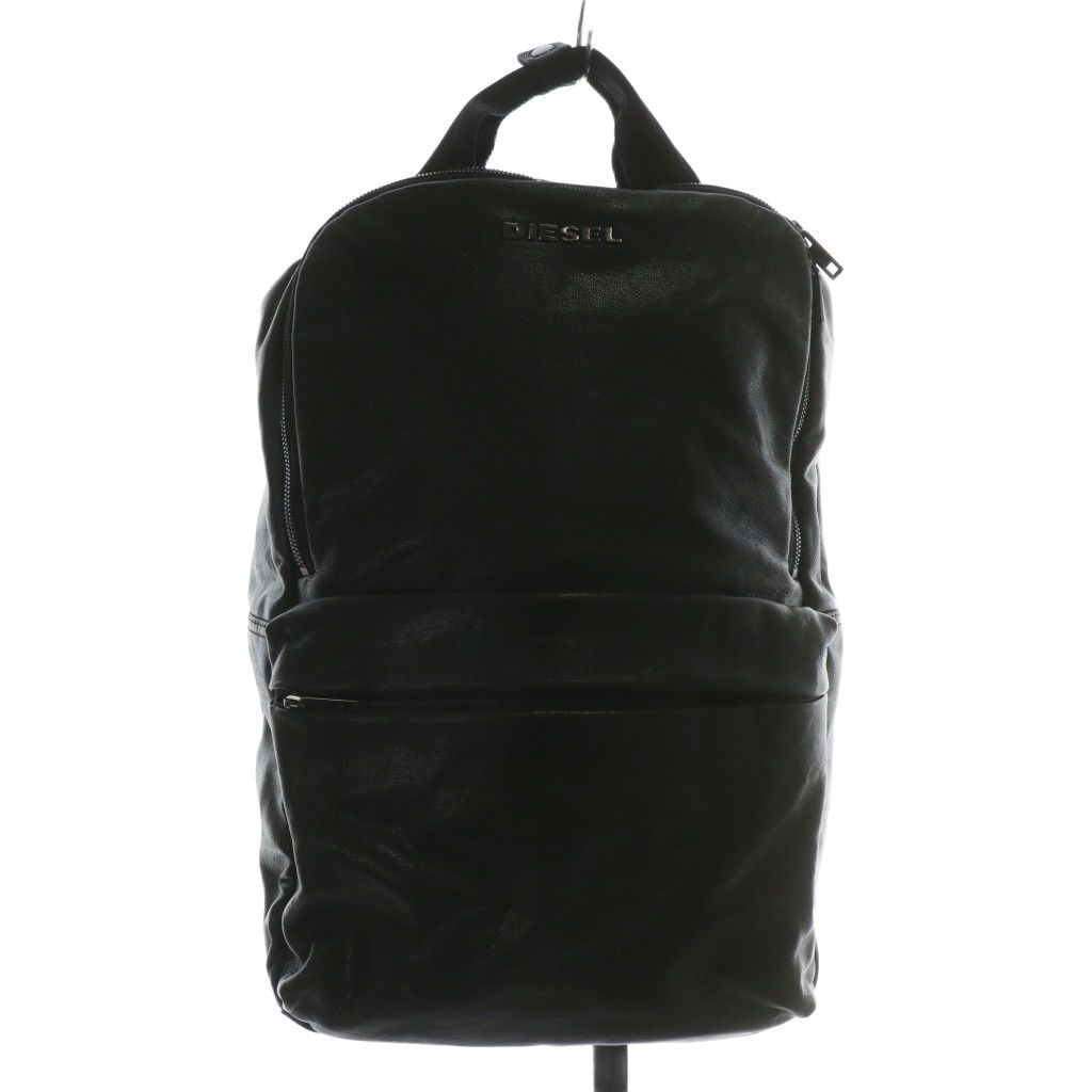 ディーゼル DIESEL リュックサック バックパック デイパック レザー ロゴ 黒 ブラック |XZ GY18