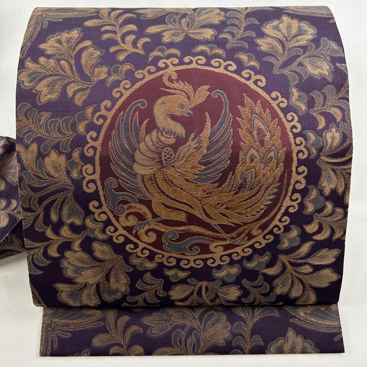 クラシックファッション - 名古屋帯 美品 優品 鳳凰 草花 紫