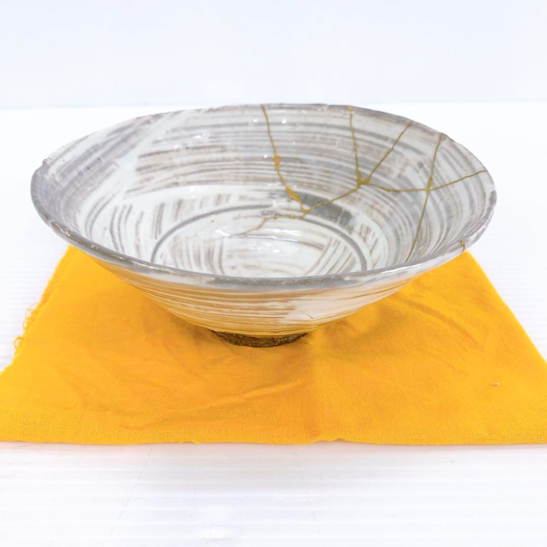 柳楽 泰久 寿康窯 刷毛目茶碗 共箱 共布 茶道具 アンティーク