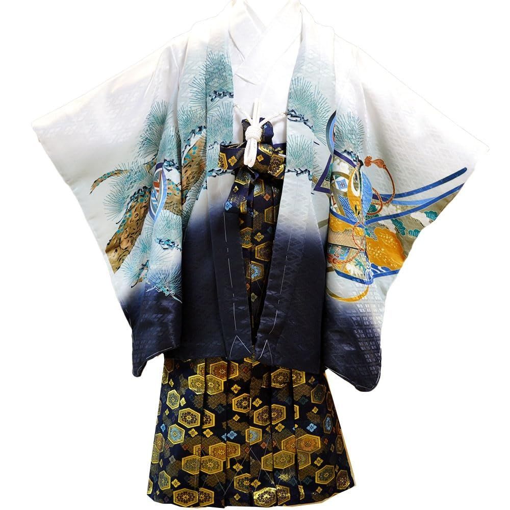 部坂呉服店ＨＥＳＡＫＡ 七五三 着物 男の子 5歳 13点 セット | 19 白 兜に軍配