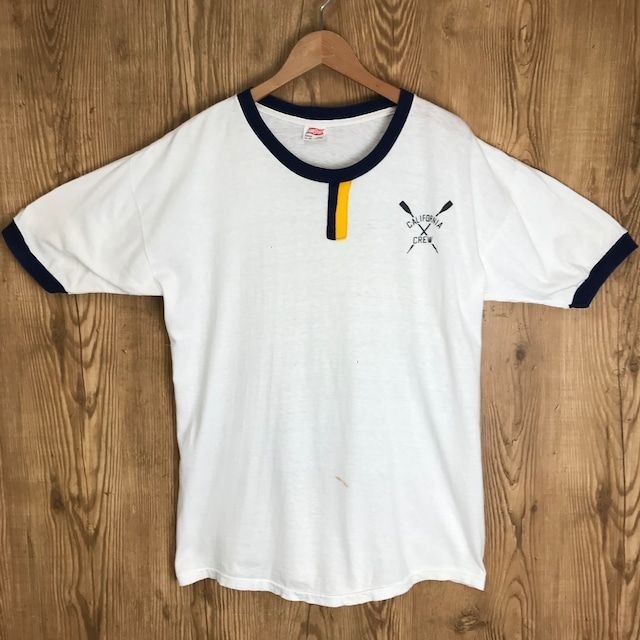 60s～70s VINTAGE HANESPORT社製 チョコチン付き プリント Tシャツ サイズ メンズ XL 60年代 70年代 ヘインズ スポーツ 古着 s24071041