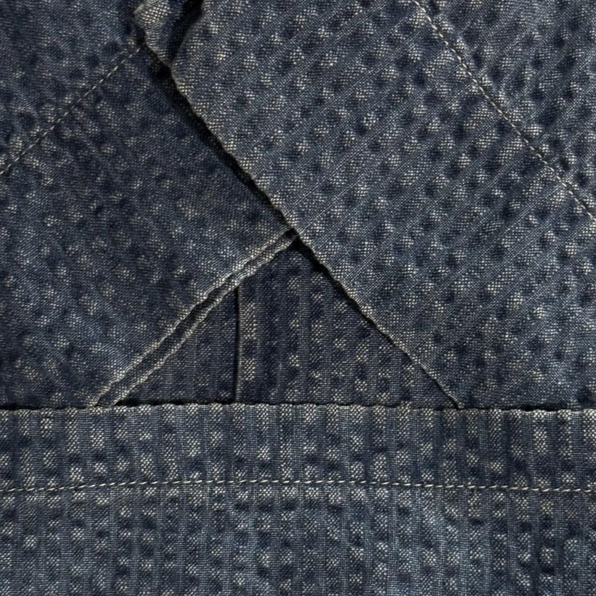 00s POLO RALPH LAUREN INDIGO OPEN COLLER S/S SHIRT ポロ