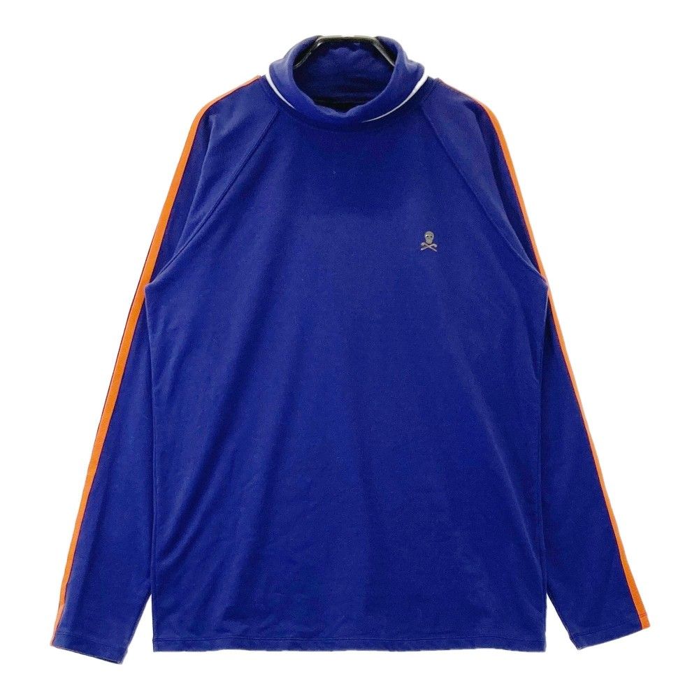 サイズ：L MARK&LONA マークアンドロナ  タートルネック 長袖Tシャツ  ネイビー系 [240101443221] ゴルフウェア メンズ ストスト サイズ：L MARK&LONA マークアンドロナ タートルネック 長袖T