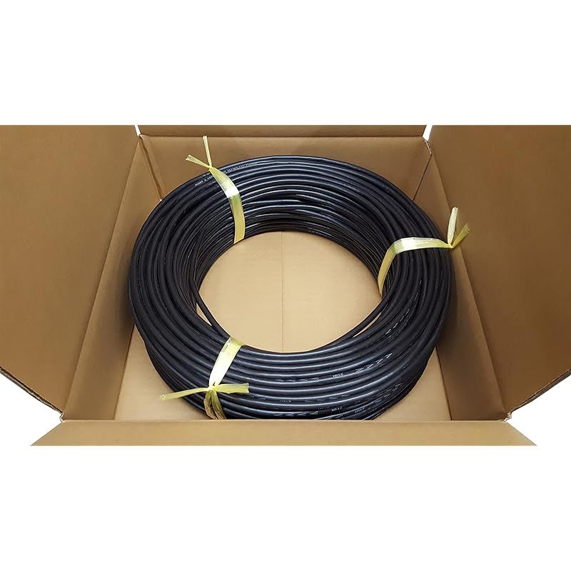 日本製線 高性能ギガビット伝送対応LANケーブル Cat6 100m巻 黒色 0.5 - 4P NSGDT6 BK 100