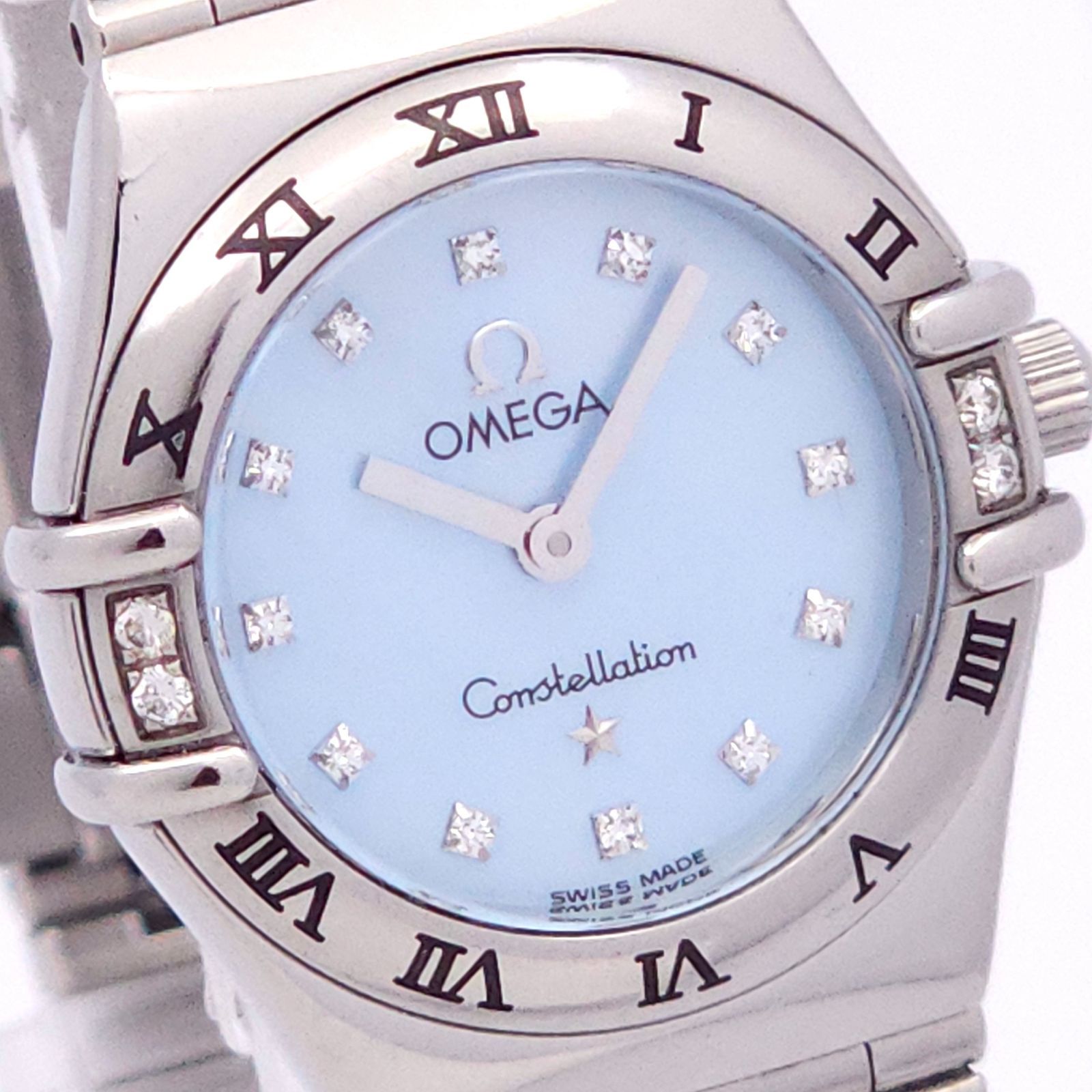 OMEGA オメガ コンステレーションミニ マイチョイス 1566.86 QZ 動作品 シェル 12Pダイヤ