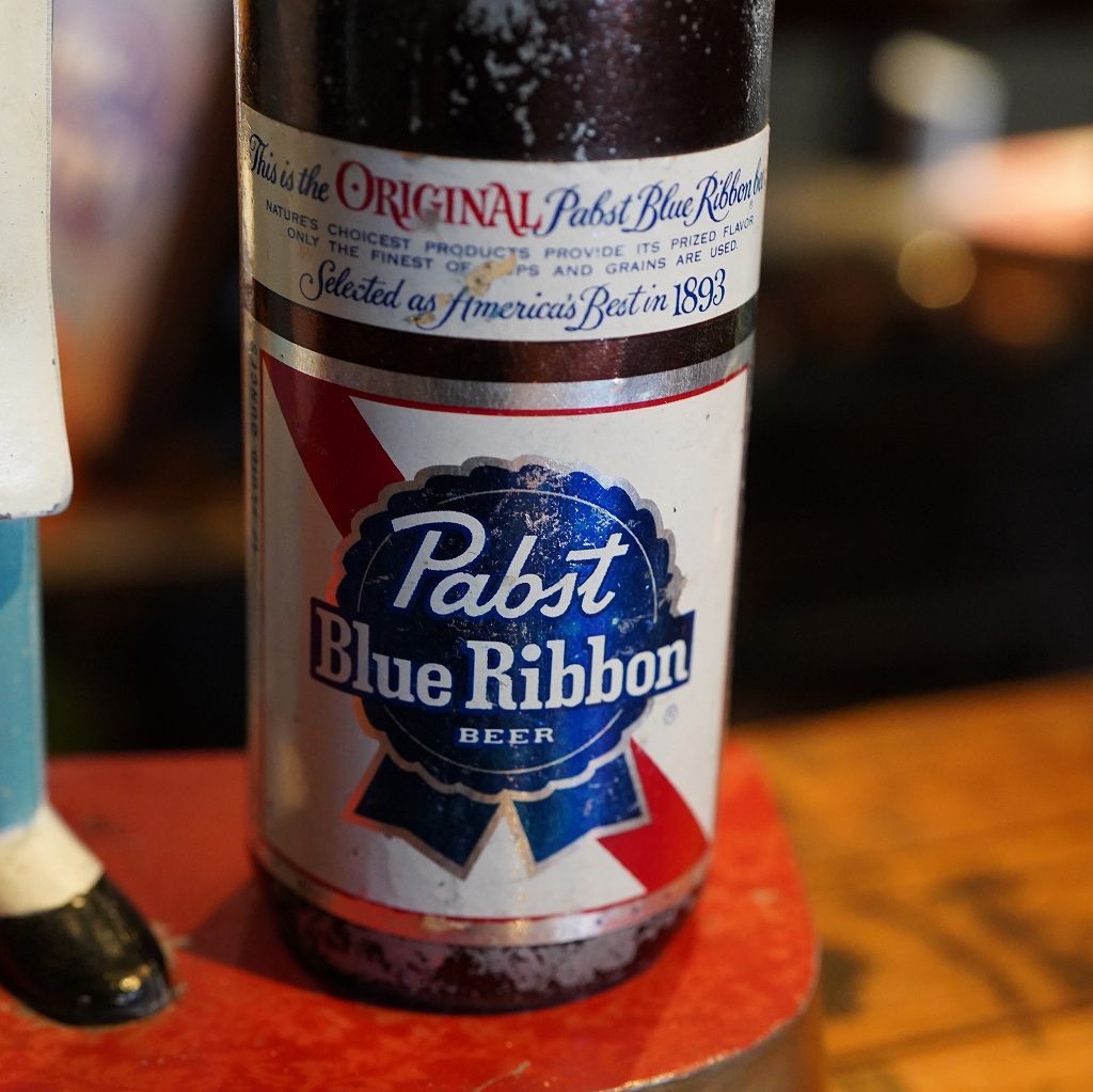 1960's Pabst Blue Ribbon メタルディスプレイ スタチュー 置物 ガレージ ビンテージ インテリア オブジェ アメリカン  ヴィンテージ バー
