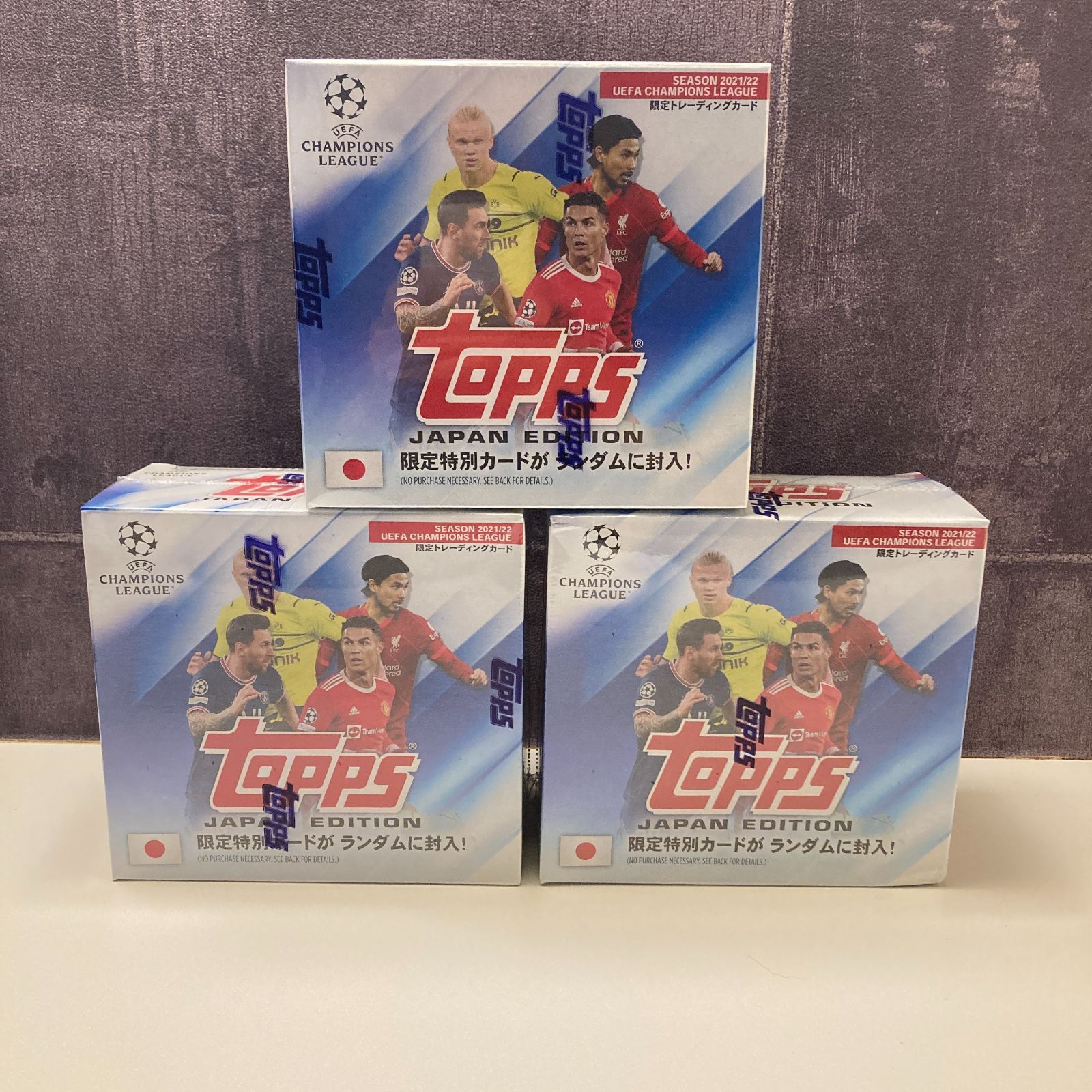 2021|22 Topps UEFA Japan Edition Champions League トレーディングカード ボックス 3ボックス