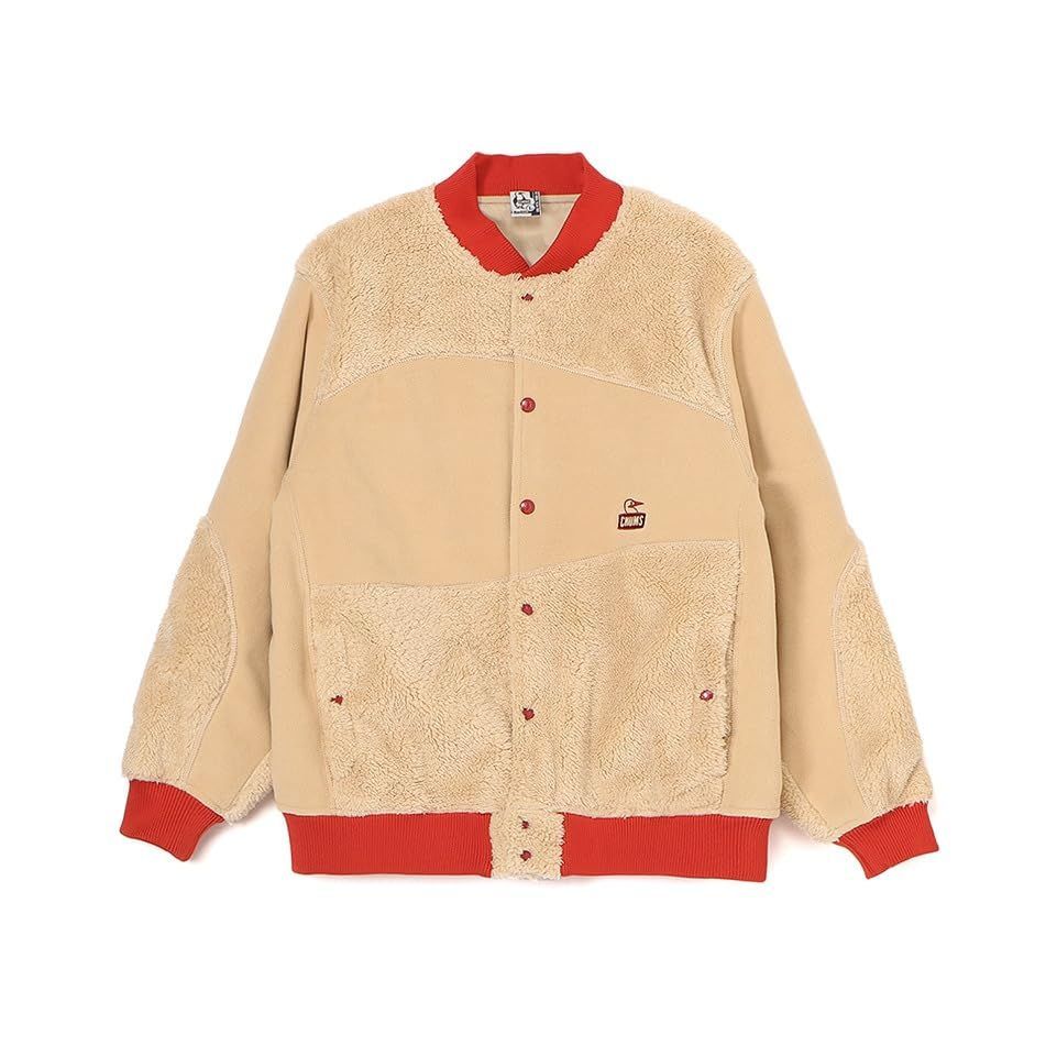 Size M_Color ベージュ チャムス フリースジャケット Bonding Fleece Panel Blouson メンズ Beige M