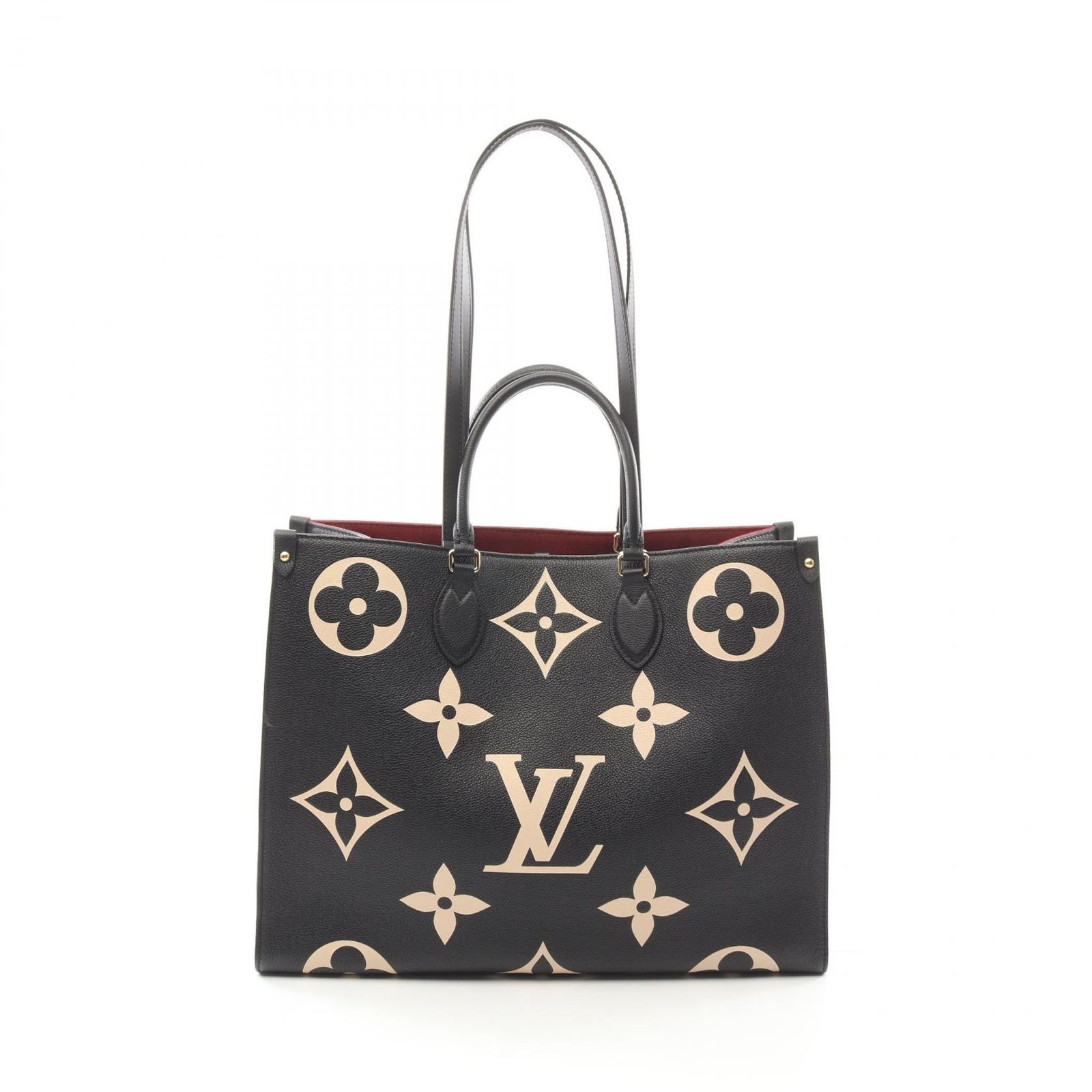 ルイ ヴィトン LOUIS VUITTON トートバッグ オンザゴーGM バイ M45945 ブラック|ベージュ レザー オンザゴーGM レディース Used A