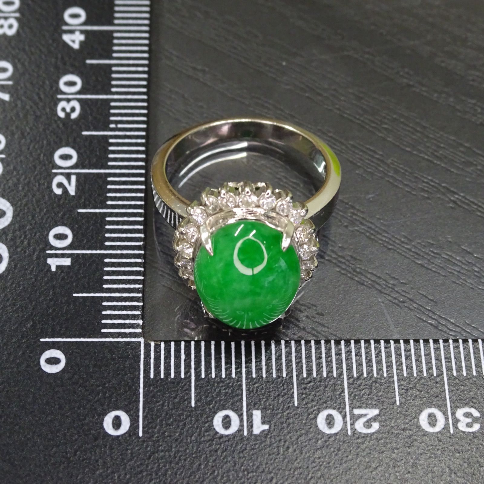 プラチナ pt900 超大粒 天然 翡翠 ヒスイ ひすい 6.14ct 天然 