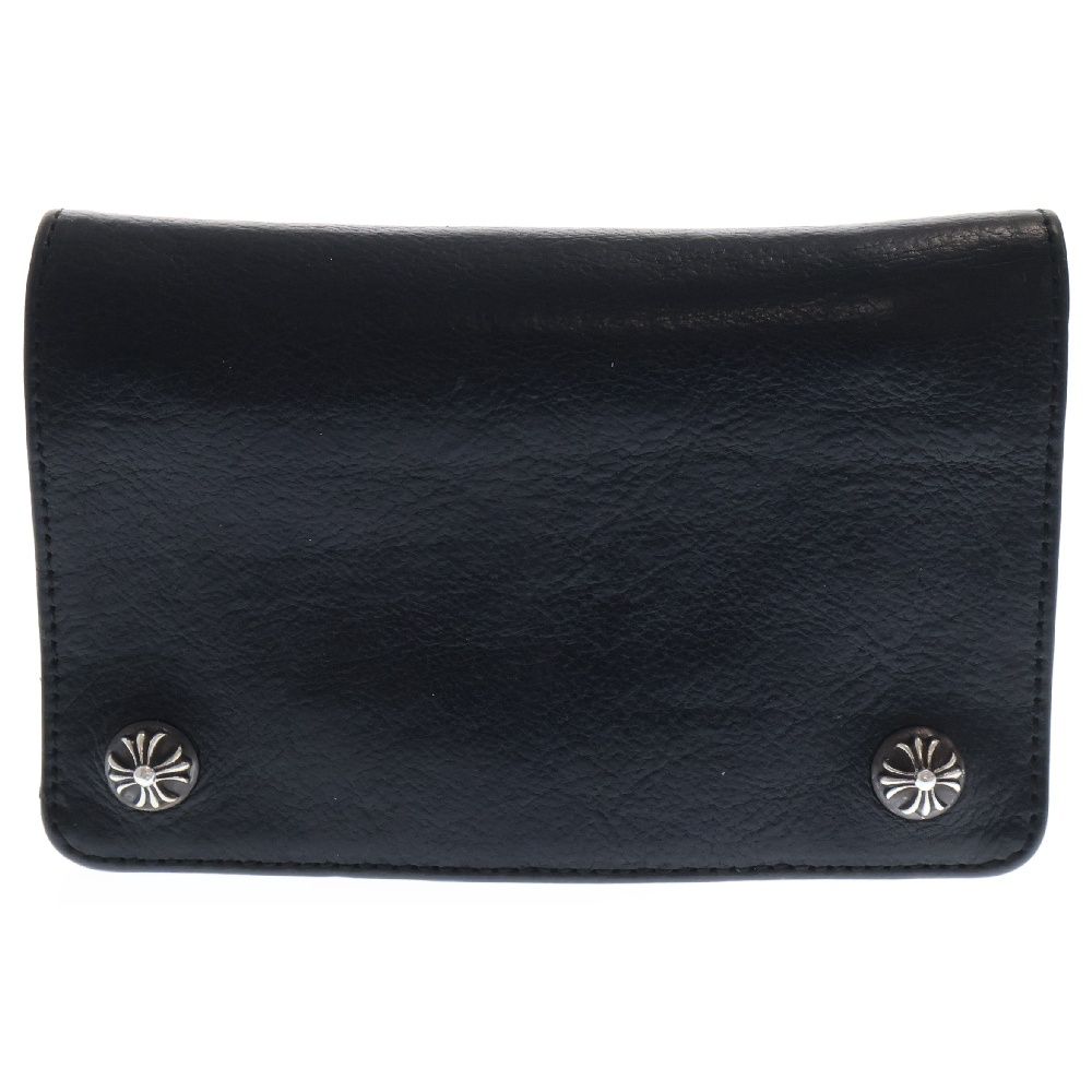CHROME HEARTS (クロムハーツ) 2ZIP 2ジップ クロスボールボタンレザーウォレット財布