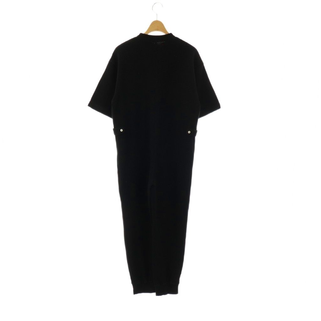 ロンハーマン ヴィンテージ R.H. ワッフル オールインワン サロペット 半袖 S 黒 ブラック AT OS