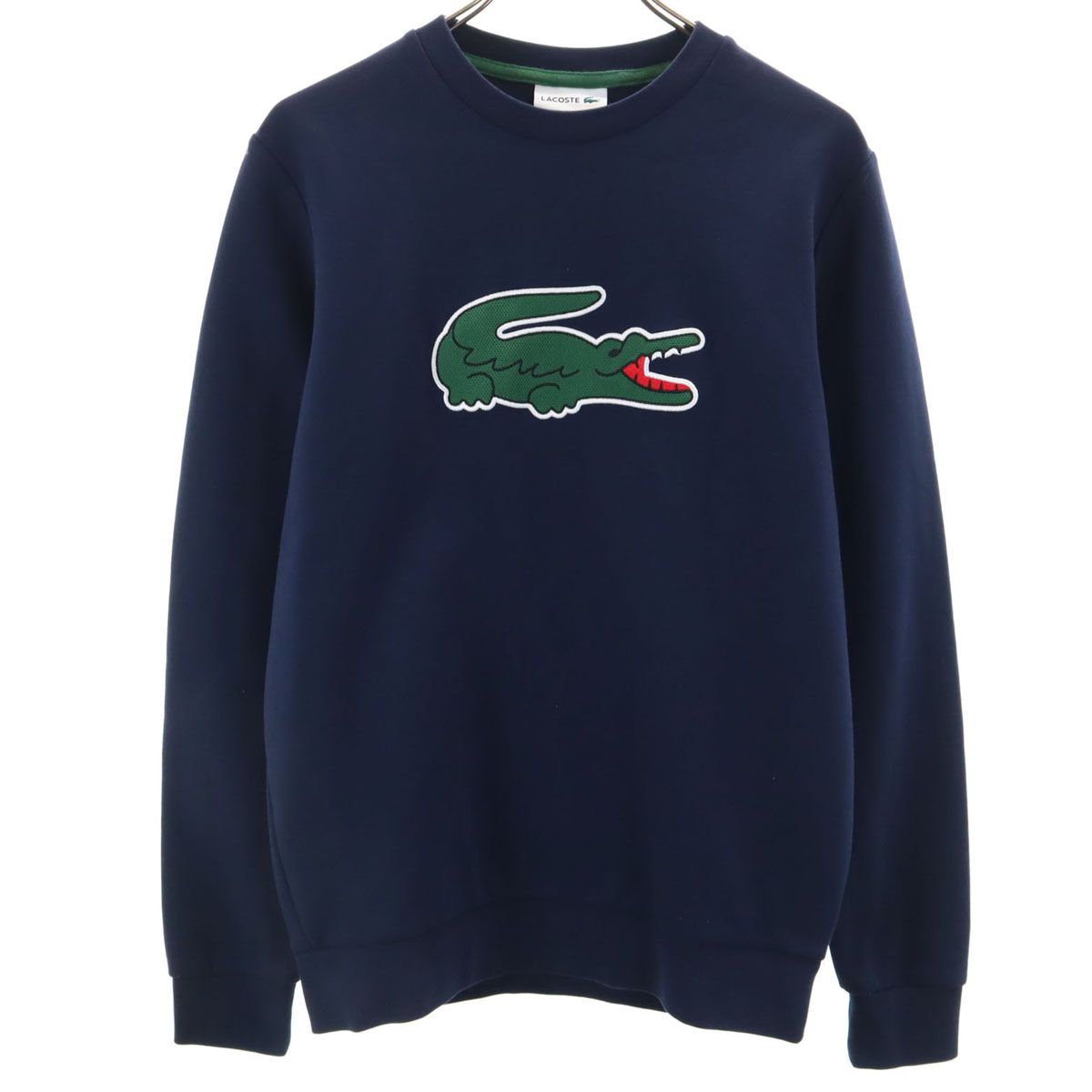 LACOSTE ラコステ 長袖 トレーナー 2 ネイビー スウェット メンズ 古着 
