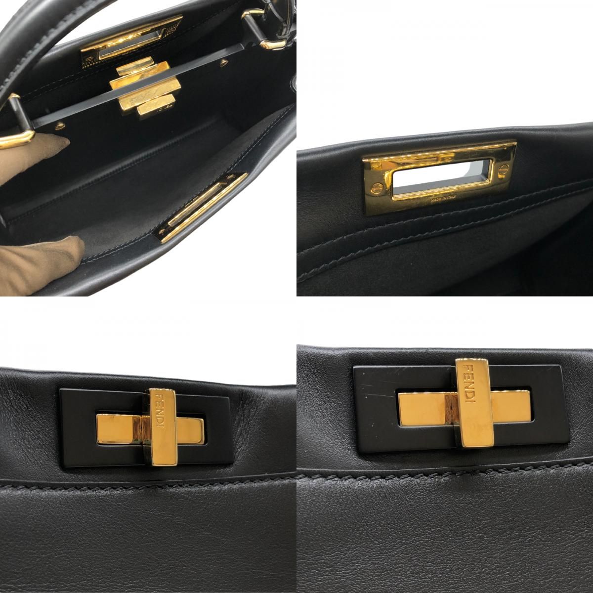 フェンディ FENDI ピーカブー ミディアム 8BN290 ブラック GD金具