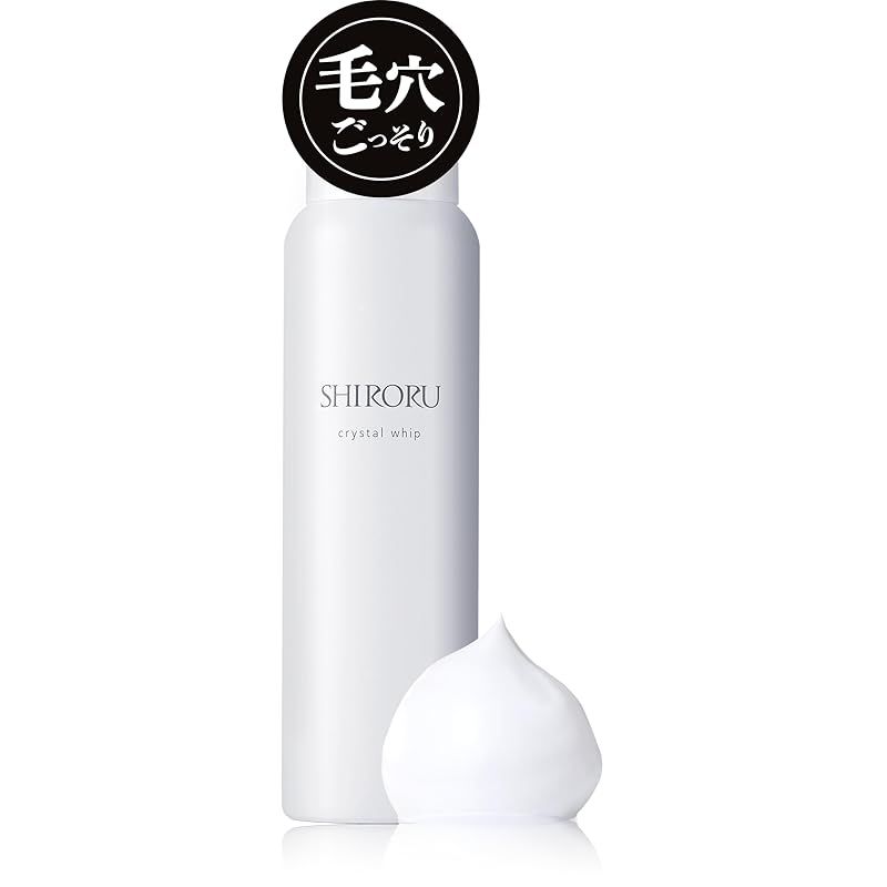 【SHIRORU】クリスタルホイップ 洗顔料国内売上No.１『毛穴汚れと角質除去の効能評価試験済み』(炭酸 泡洗顔 洗顔フォーム 炭酸泡 濃密泡) （120g× 1本）