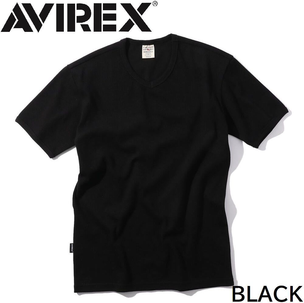 AVIREX P.D.W. 半袖 タクティカル フード シャツ ブラック迷彩 AVIREX 半袖 Vネック Tシャツ BLACK / ブラック黒アヴィレックス