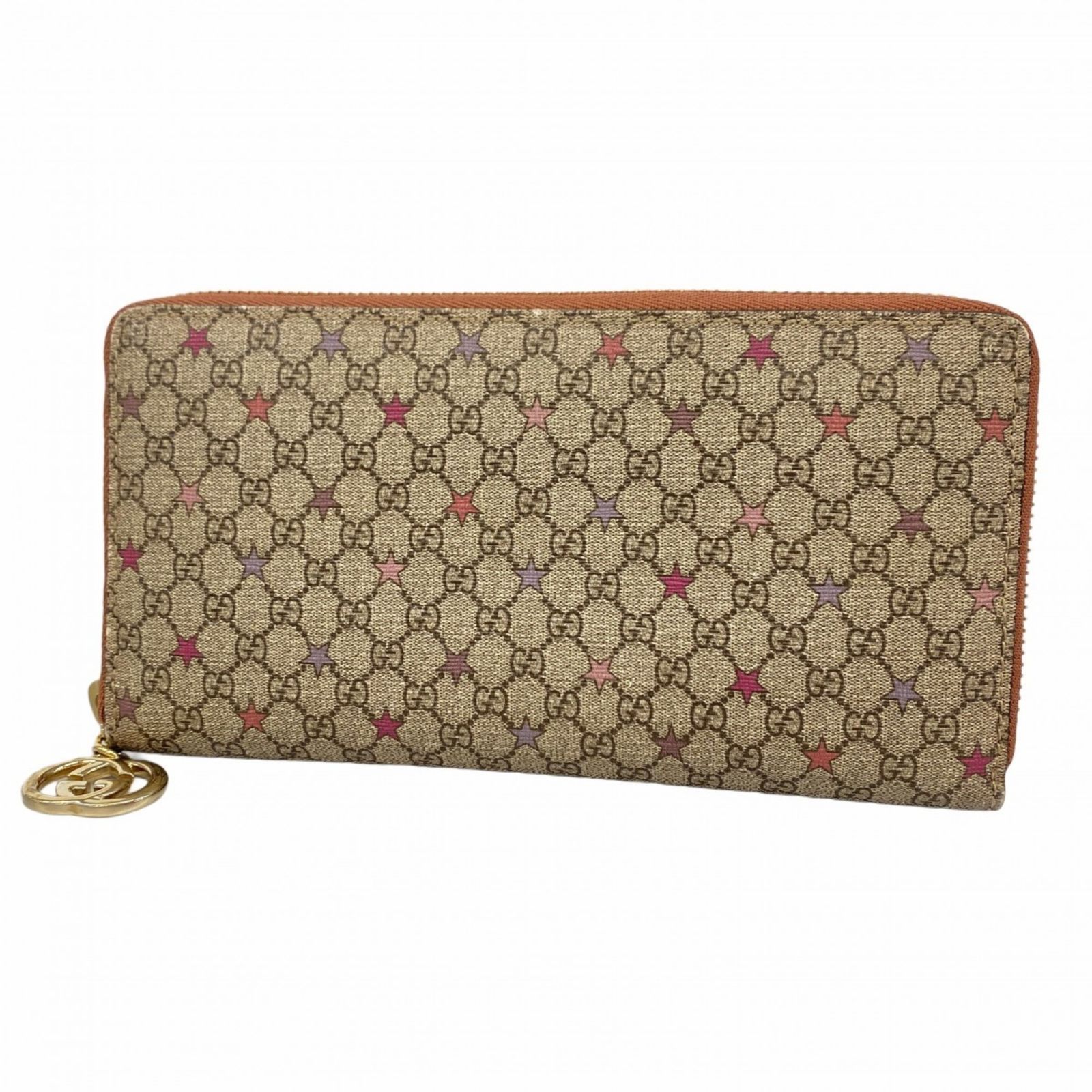 グッチ Gucci グッチ 長財布 マイクロGG スター 307982 ブラウン マルチ レディース