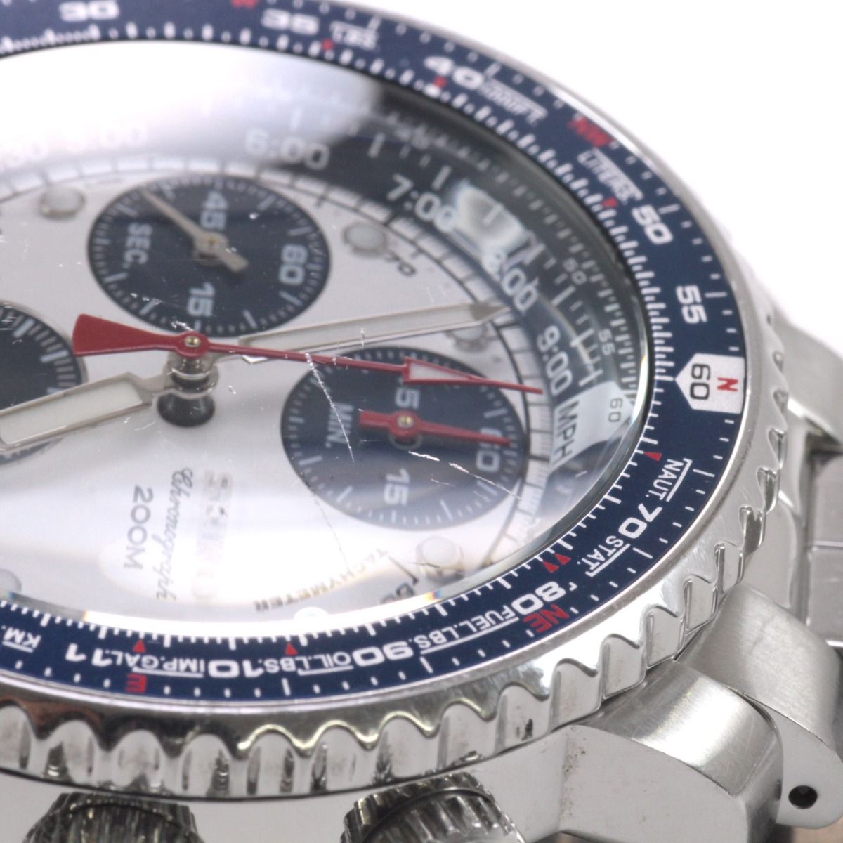SEIKO セイコー パイロット クロノグラフ 腕時計 7T62-0EB0