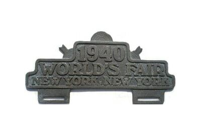 1940 ワールドフェア ライセンスプレート トッパ—
