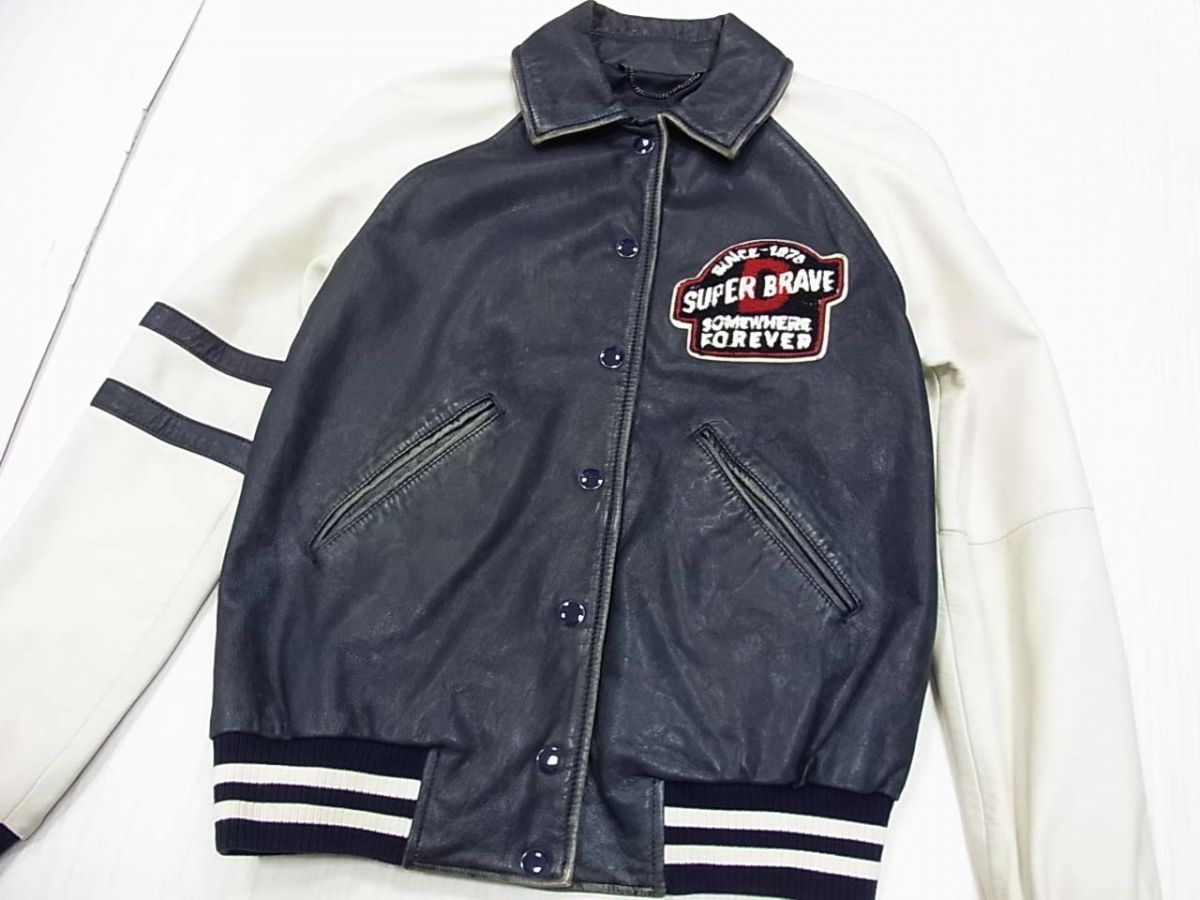 DIESEL ディーゼル　スタジャン  ウールレザー グレー ブラック DIESEL - ディーゼル／DIESEL スタジャン ブルゾン ジャケット